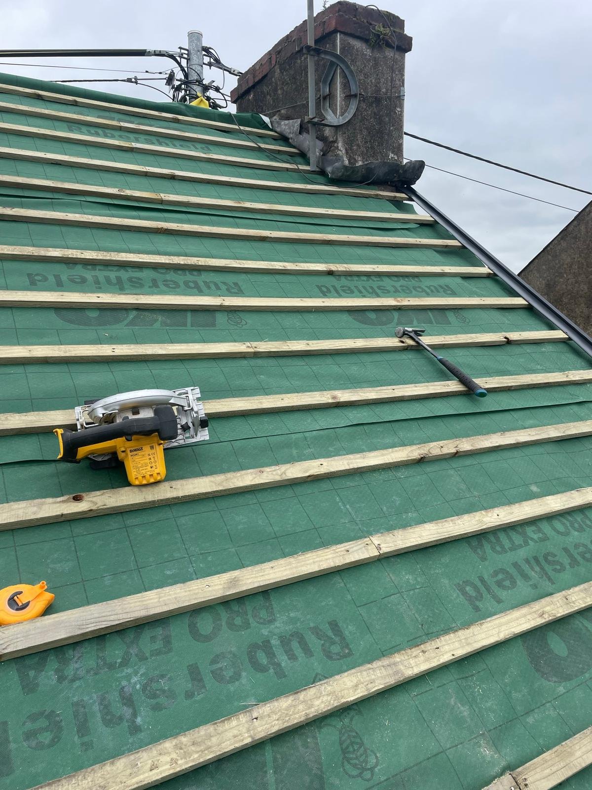 Roof repair project